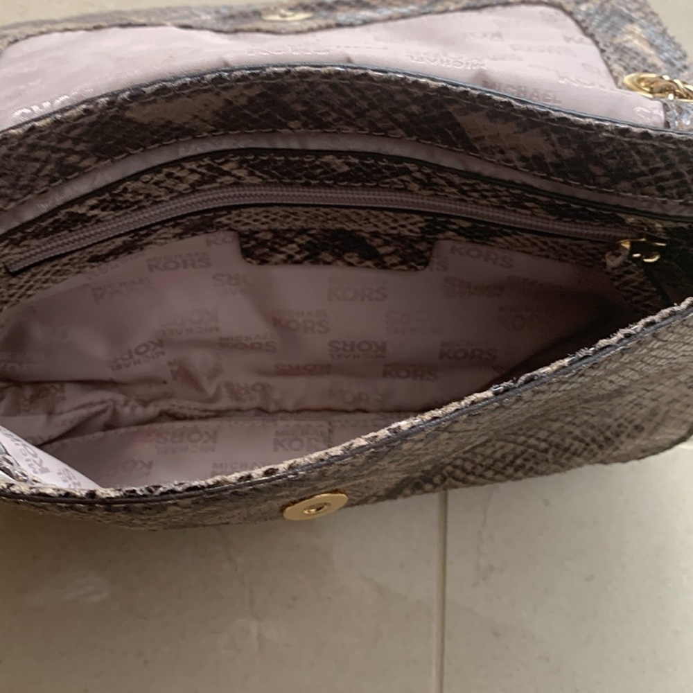 Michael Kors Python Double Chain Strap Shoulder B… - image 6